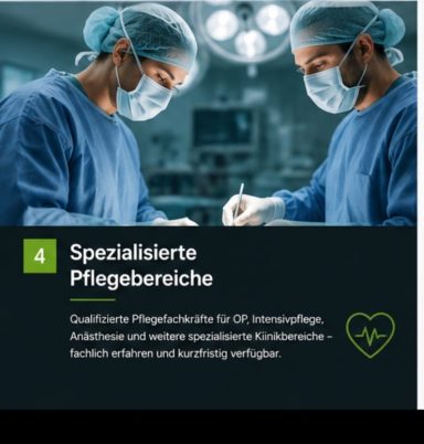 Spezialisierte Pflegebereiche Spezialisierte Pflegebereiche
