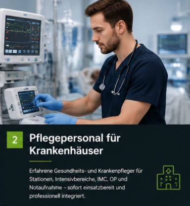 Pflegepersonal für Krankenhäuser Pflegepersonal für Krankenhäuser
